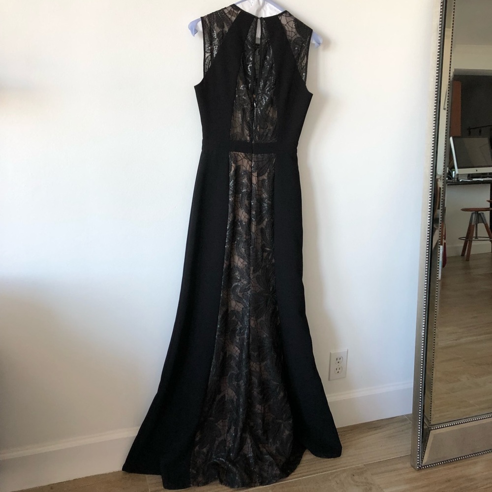 BCBG prom / wedding embellished black dress (02)